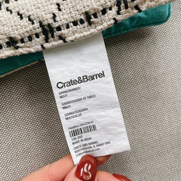 CRATE AND BARREL dining table runner - Picture 3 of 6